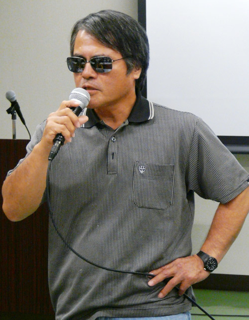 芥川賞作家の目取真俊さん(撮影うずみ火)