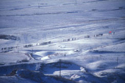 甑山の冬も寒いのだろうか。（写真はイメージです。1999年1月咸鏡北道　石丸次郎撮影）