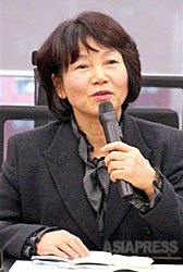 原告団代表世話人の安野輝子さん