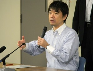 2014年12月に任期満了で退任した橋下徹元大阪市長（撮影 粟野仁雄）