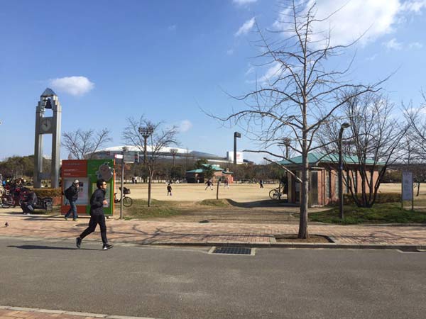 落雷事故がのあった長居公園(撮影　アイ・アジア)