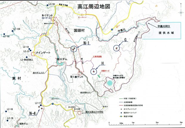 高江の現地詳細地図