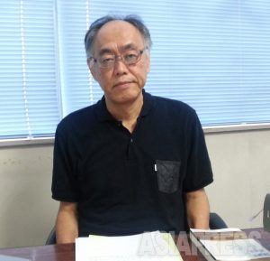 永嶋靖久弁護士　（撮影 新聞うずみ火）