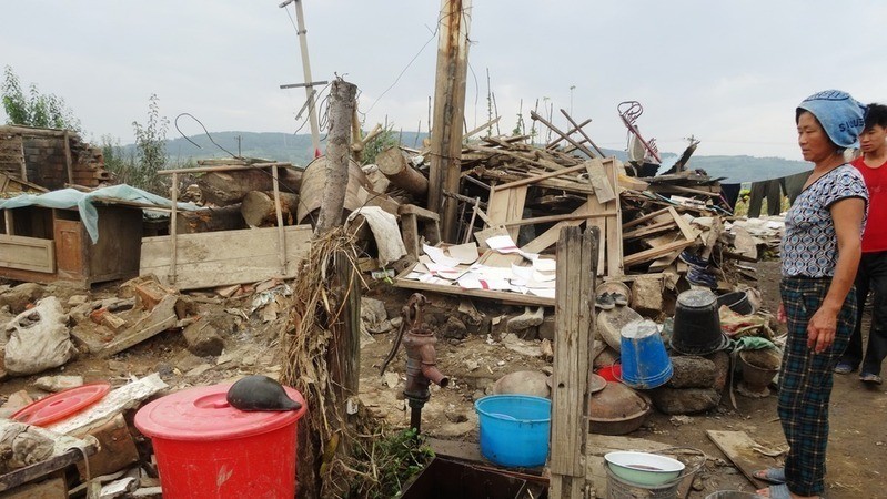金政権は犠牲者数を過少発表か。咸鏡北道の被災地で9月国際赤十字赤新月社撮影