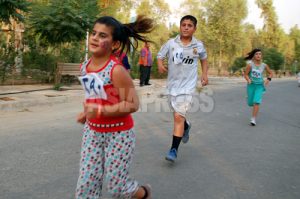 <イラク>シリアの平和を願う子どもマラソン大会