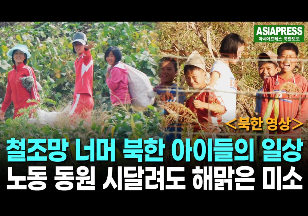 ＜북한영상＞'노동을 사랑하는 마음'이라는 명목으로　각종 노동에 동원되는 북한 아이들